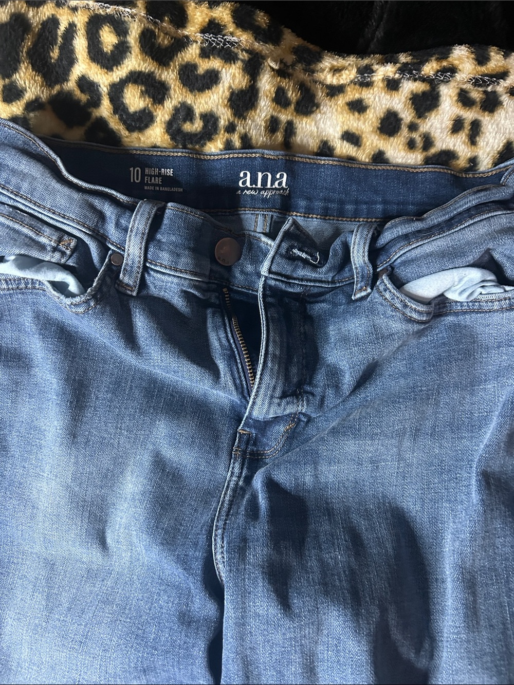 a.n.a Light Blue High-Rise Flare Jeans